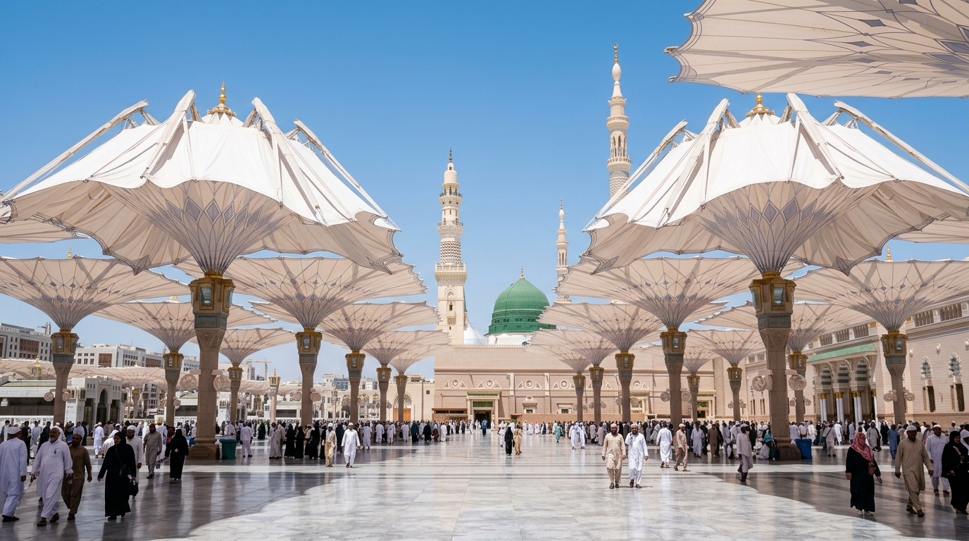 Madinah Courtyard Umbrellas