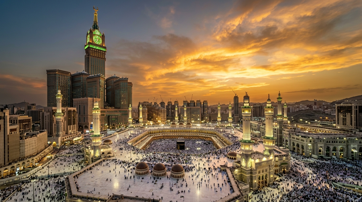 Makkah Clock Tower Sunset